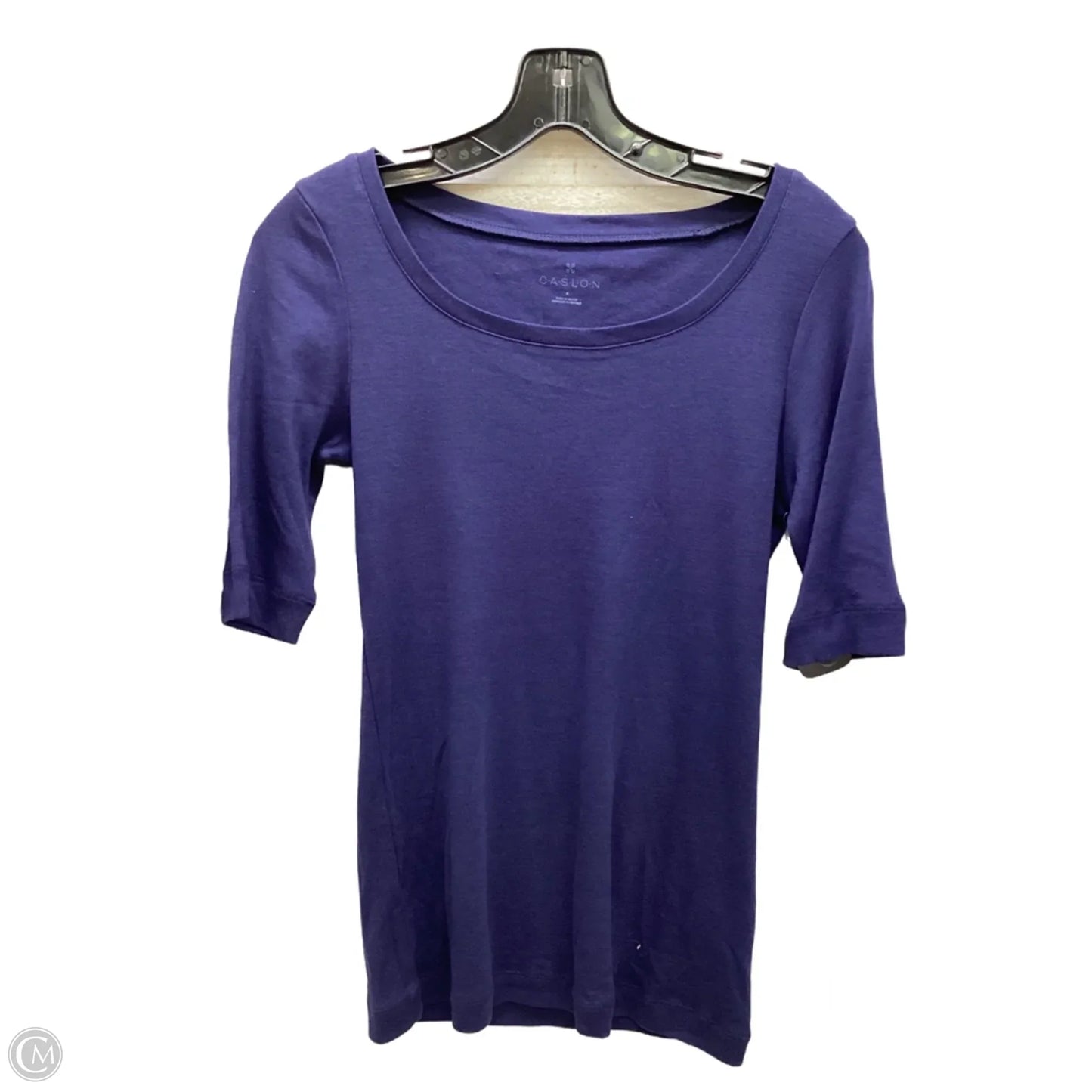 Top Short Sleeve By Caslon In Navy, Size: M