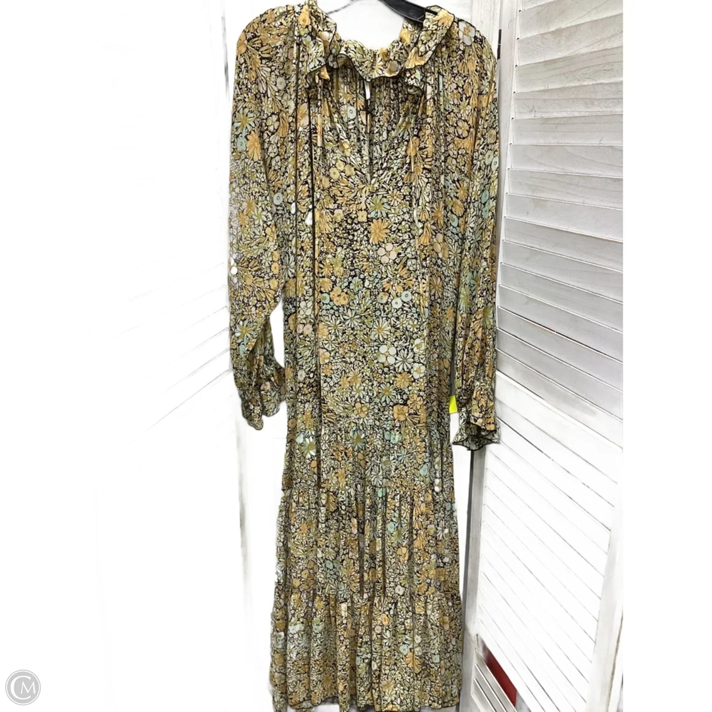 Dress Casual Maxi By Free People In Floral Print, Size: L