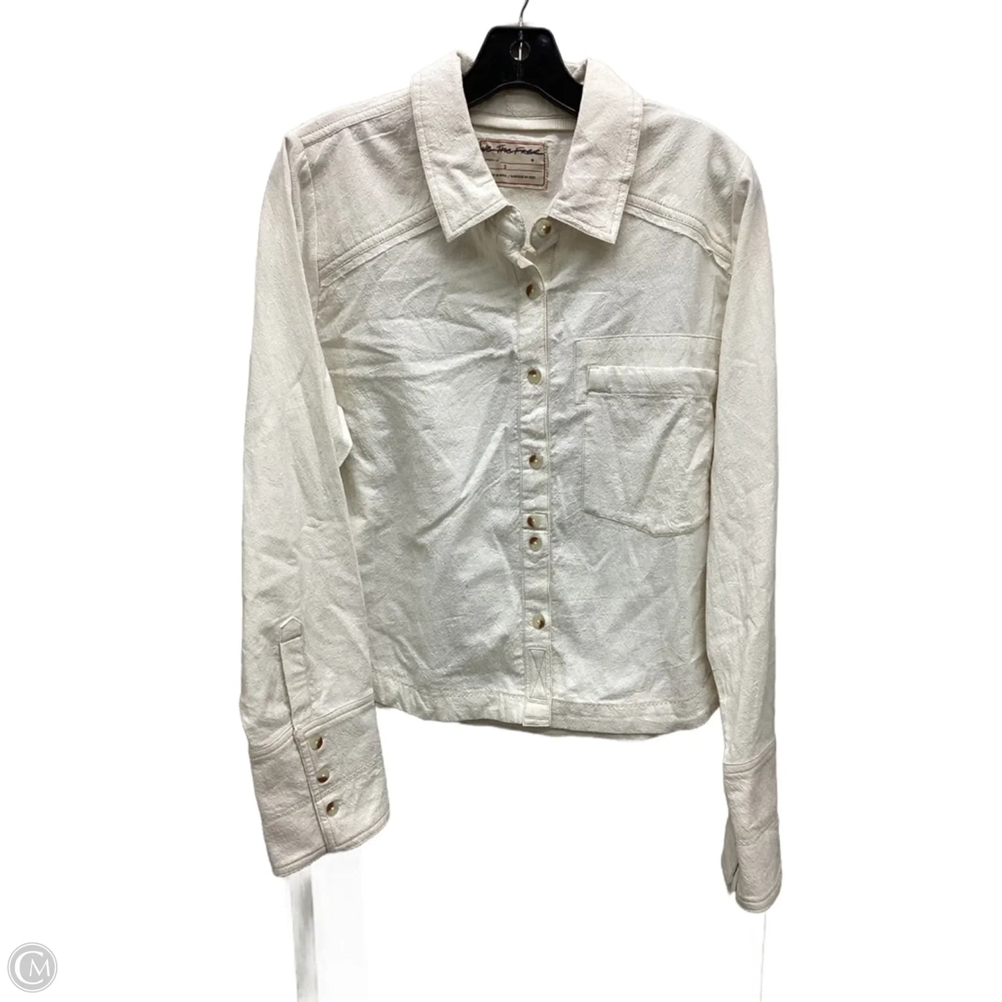 Top Long Sleeve By We The Free In Ivory, Size: S