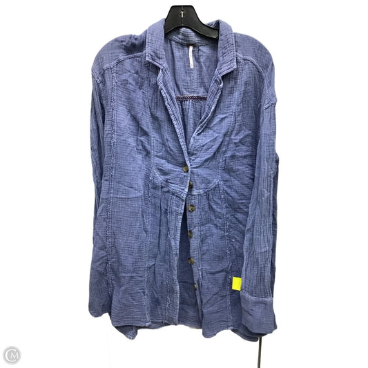 Top Long Sleeve By Free People In Blue, Size: M