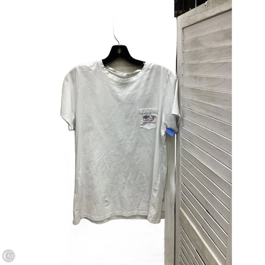 Top Short Sleeve By Vineyard Vines In White, Size: L