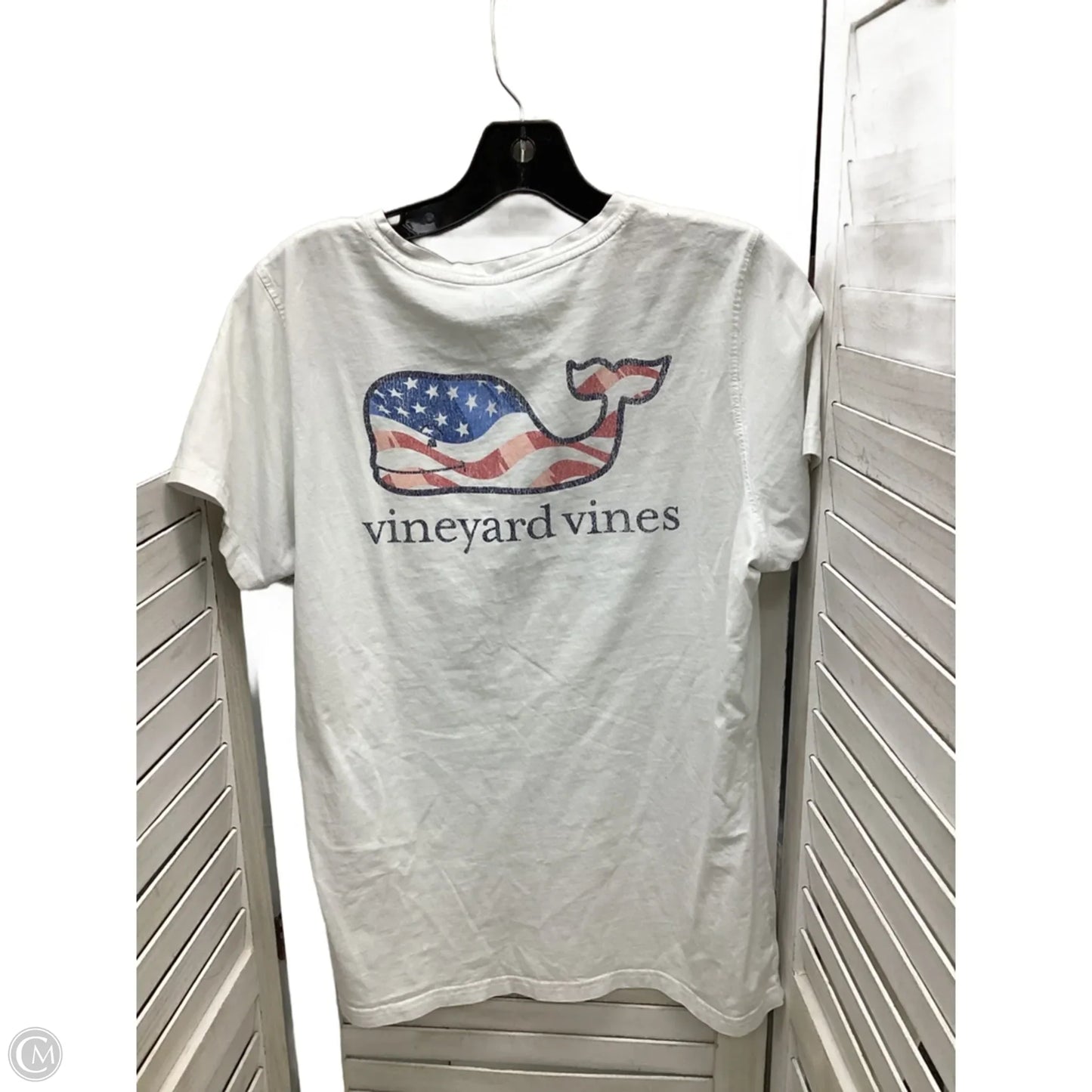 Top Short Sleeve By Vineyard Vines In White, Size: L