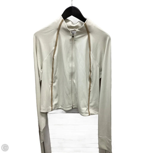 Athletic Jacket By Athleta In Brown & Cream, Size: Xl