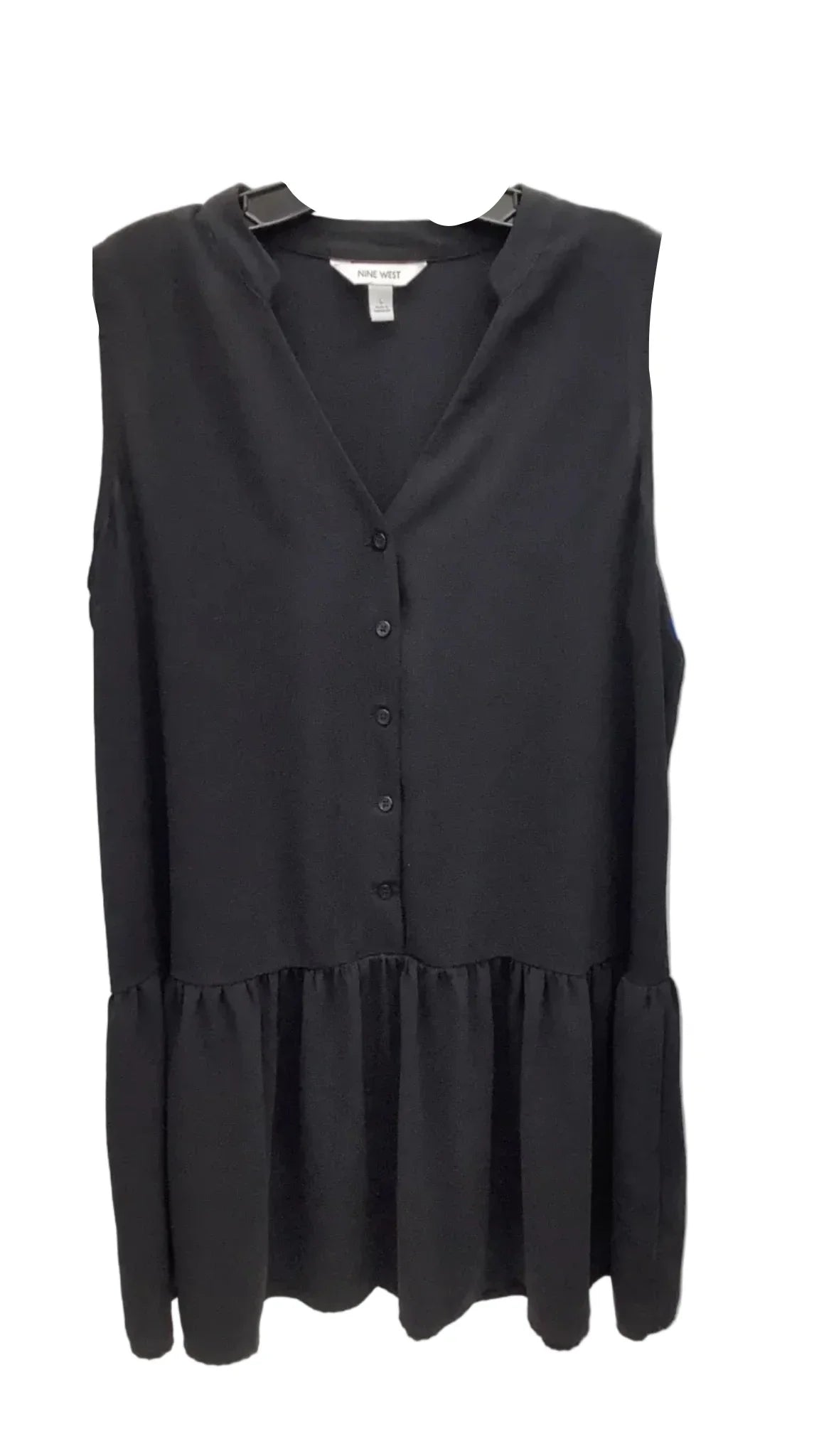 Dress Casual Midi By Nine West Apparel In Black, Size: L