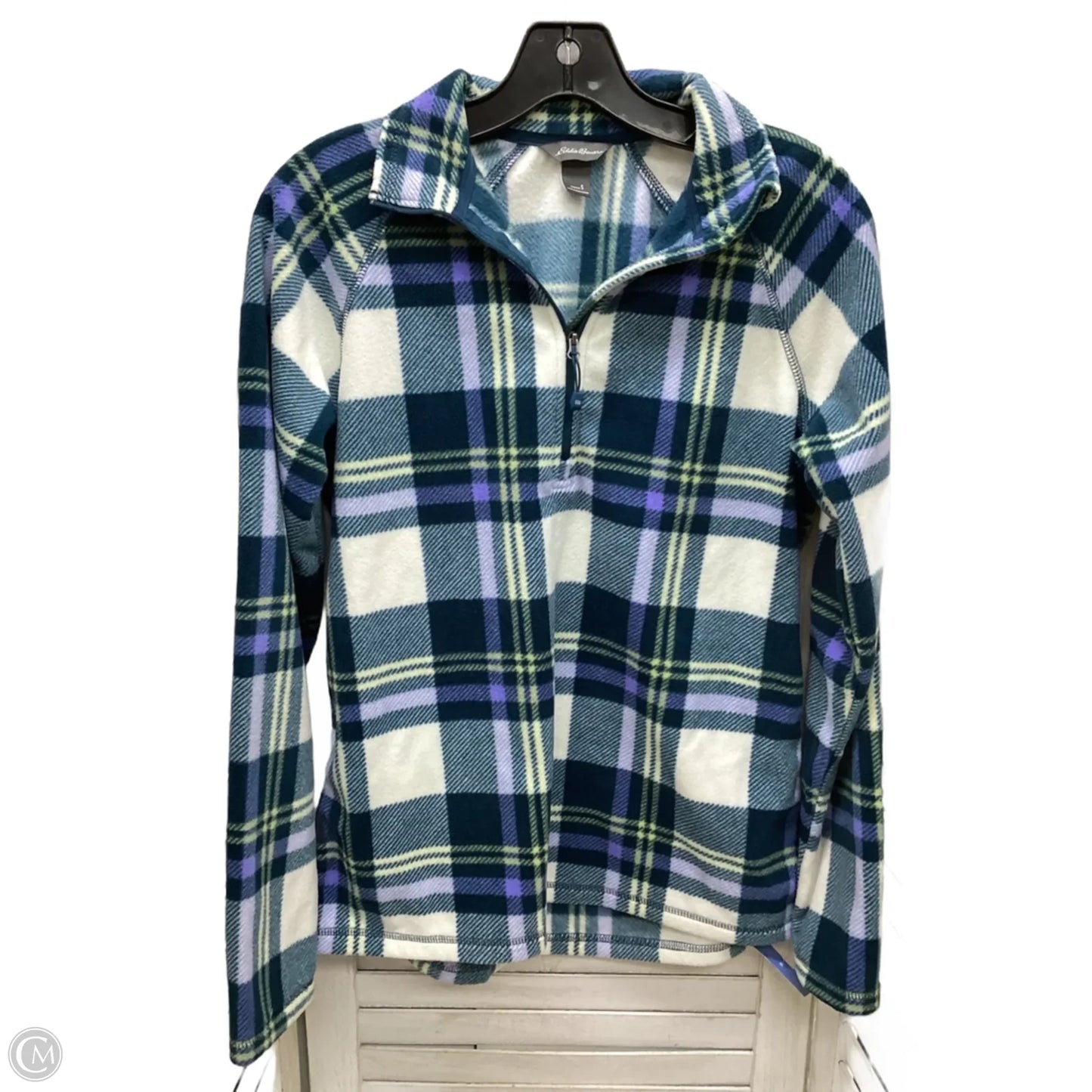 Jacket Shirt By Eddie Bauer In Plaid Pattern, Size: S