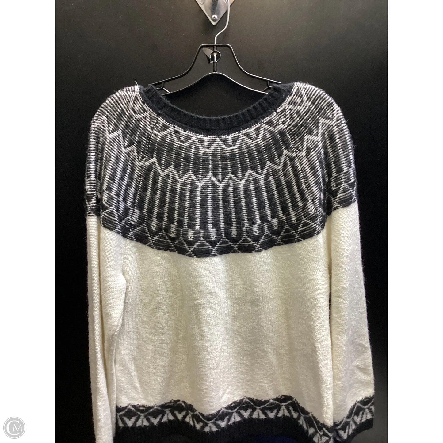 Sweater By Talbots In Black & White, Size: Xl