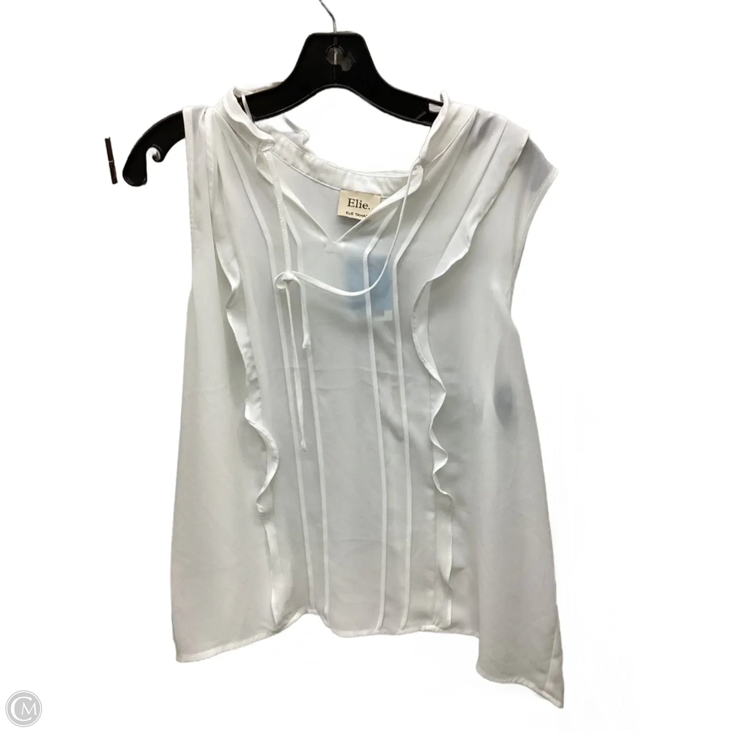 Top Sleeveless By Elie Tahari In White, Size: Xl