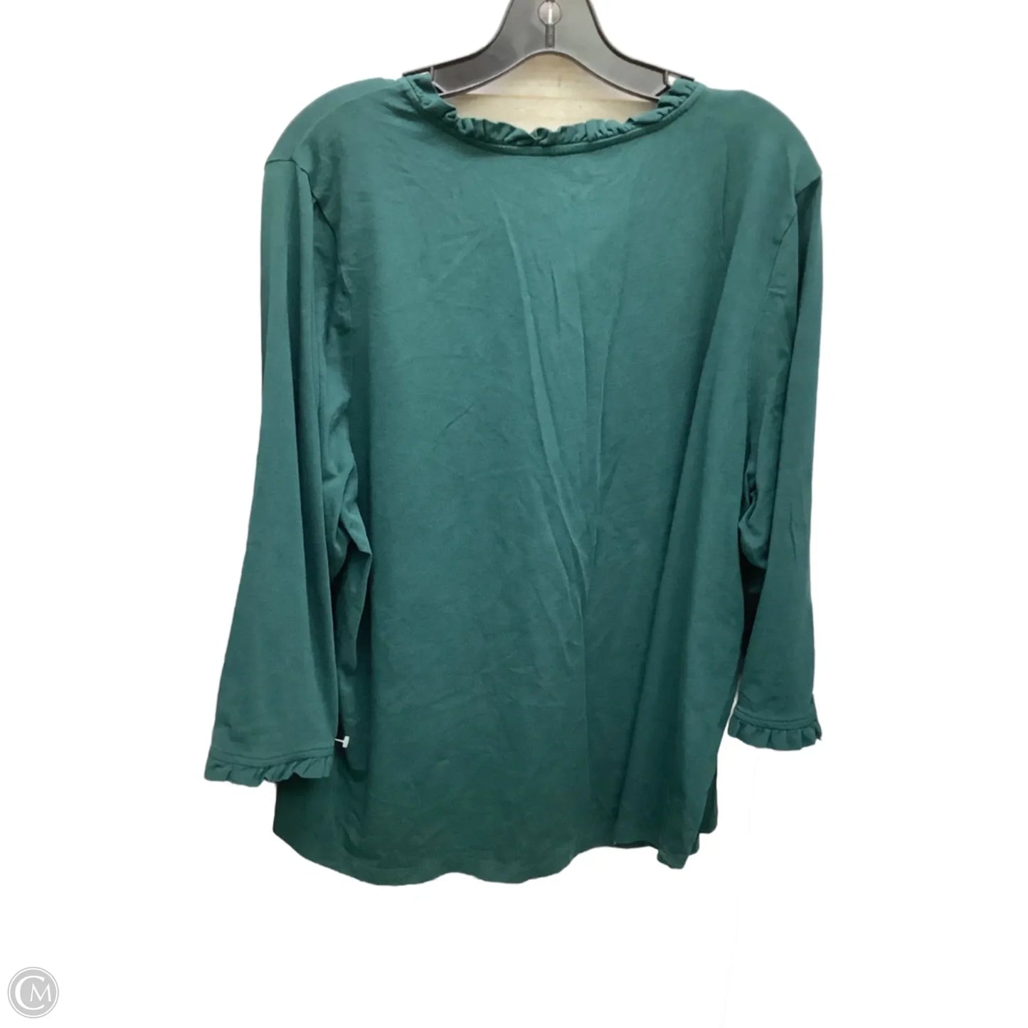 Top Long Sleeve By Lands End In Green, Size: 2x