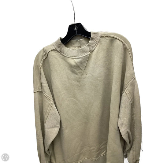 Sweatshirt Crewneck By Aerie In Tan, Size: S