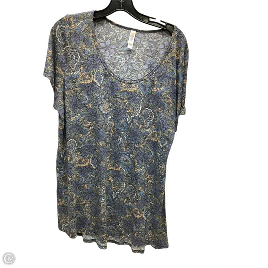 Top Short Sleeve By Lularoe In Multi-colored, Size: 2x