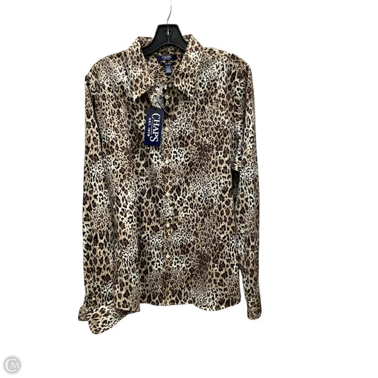 Top Long Sleeve By Chaps In Animal Print, Size: Xxl