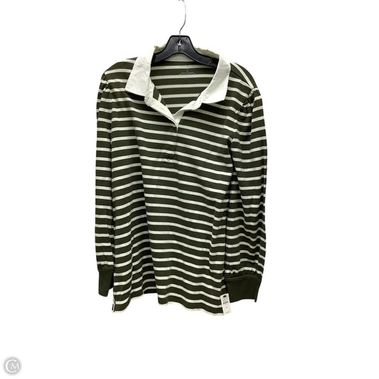 Top Long Sleeve By Talbots In Striped Pattern, Size: 1x