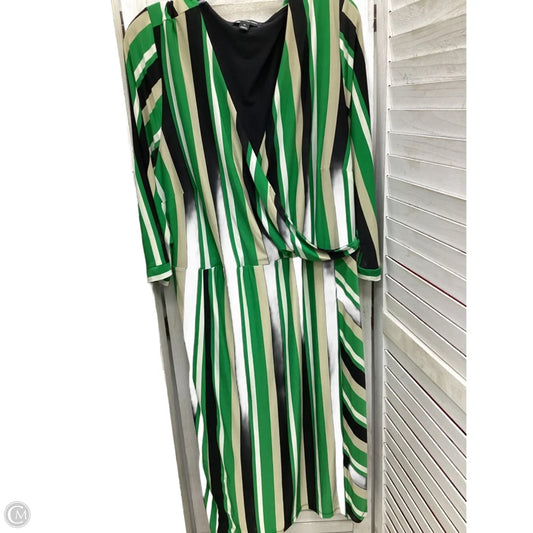 Dress Casual Midi By Inc In Striped Pattern, Size: 3x