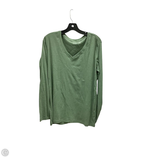 Top Long Sleeve By Eddie Bauer In Green, Size: 2x
