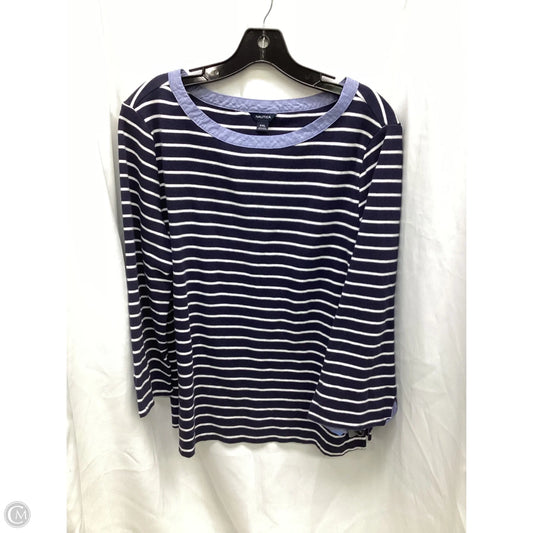Top Long Sleeve By Nautica In Striped Pattern, Size: Xxl