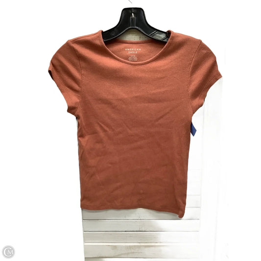 Top Short Sleeve By American Eagle In Coral, Size: S