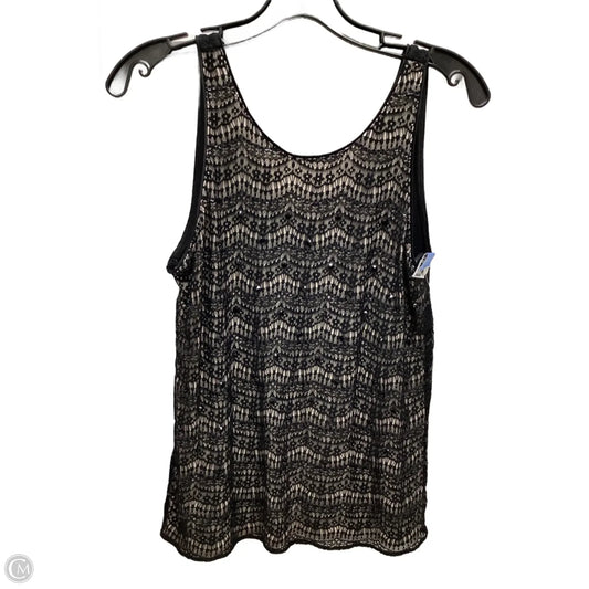 Top Sleeveless By Ann Taylor In Black & Cream, Size: M