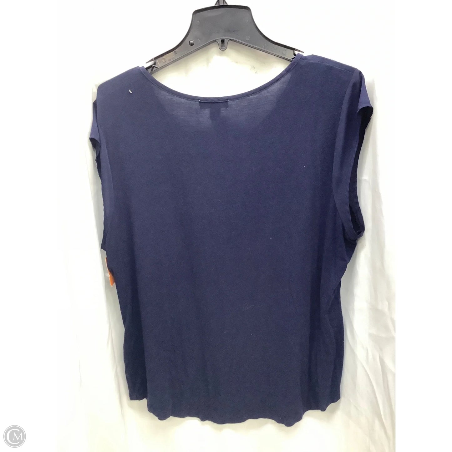 Top Short Sleeve By Calvin Klein In Navy, Size: Xl