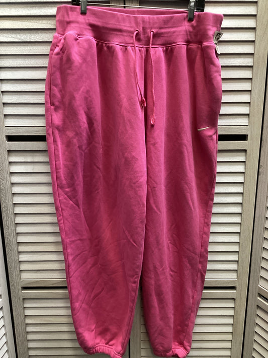 Athletic Pants By Nike In Pink, Size: Xl