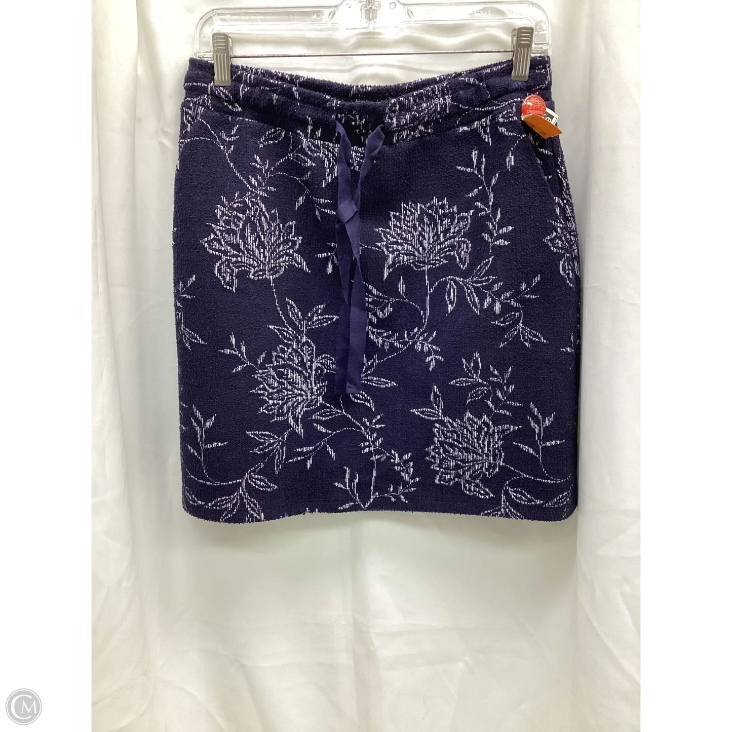 Skirt Midi By Loft In Blue & White, Size: S