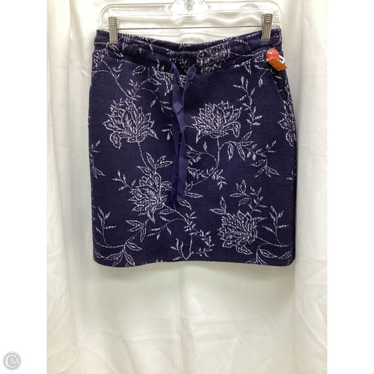 Skirt Midi By Loft In Blue & White, Size: S