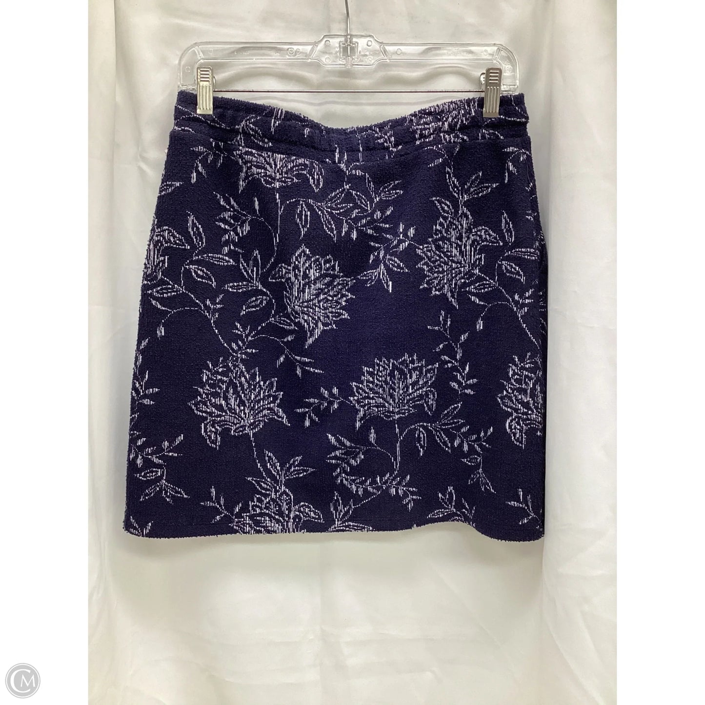 Skirt Midi By Loft In Blue & White, Size: S