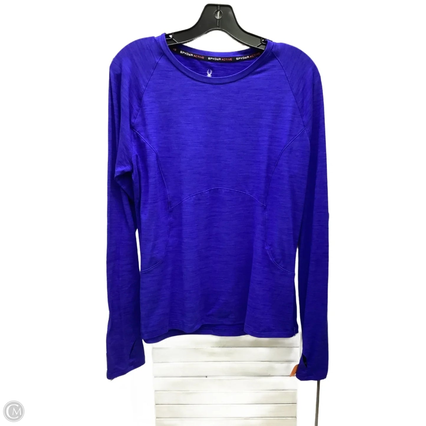 Top Long Sleeve By Spyder In Blue, Size: L
