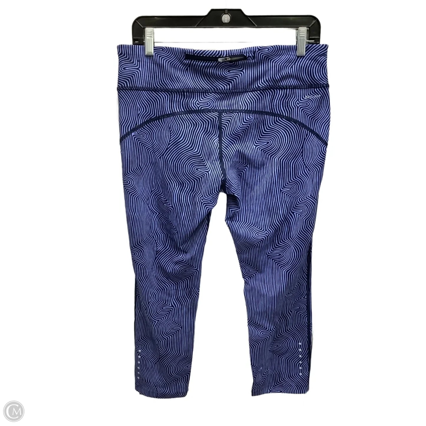 Athletic Leggings By Nike In Blue, Size: L