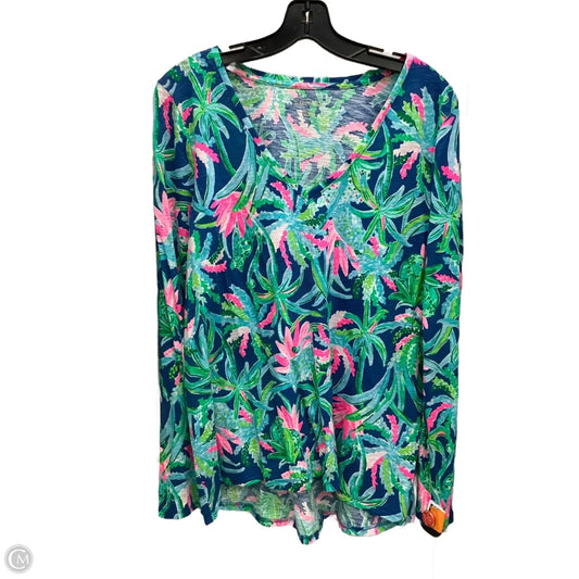 Top Long Sleeve Designer By Lilly Pulitzer In Multi-colored, Size: L