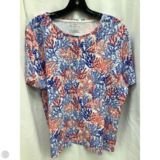 Top Short Sleeve By Talbots In Multi-colored, Size: Xl