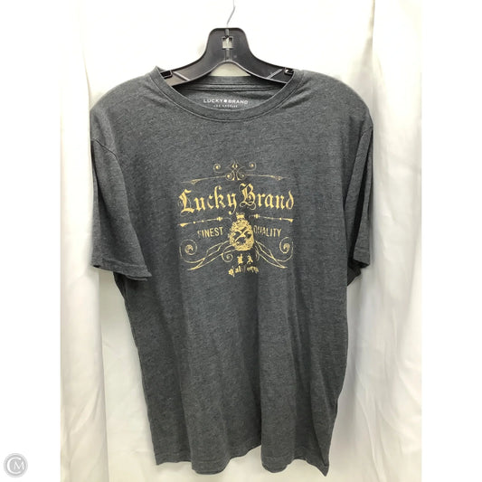 Top Short Sleeve By Lucky Brand In Grey, Size: S