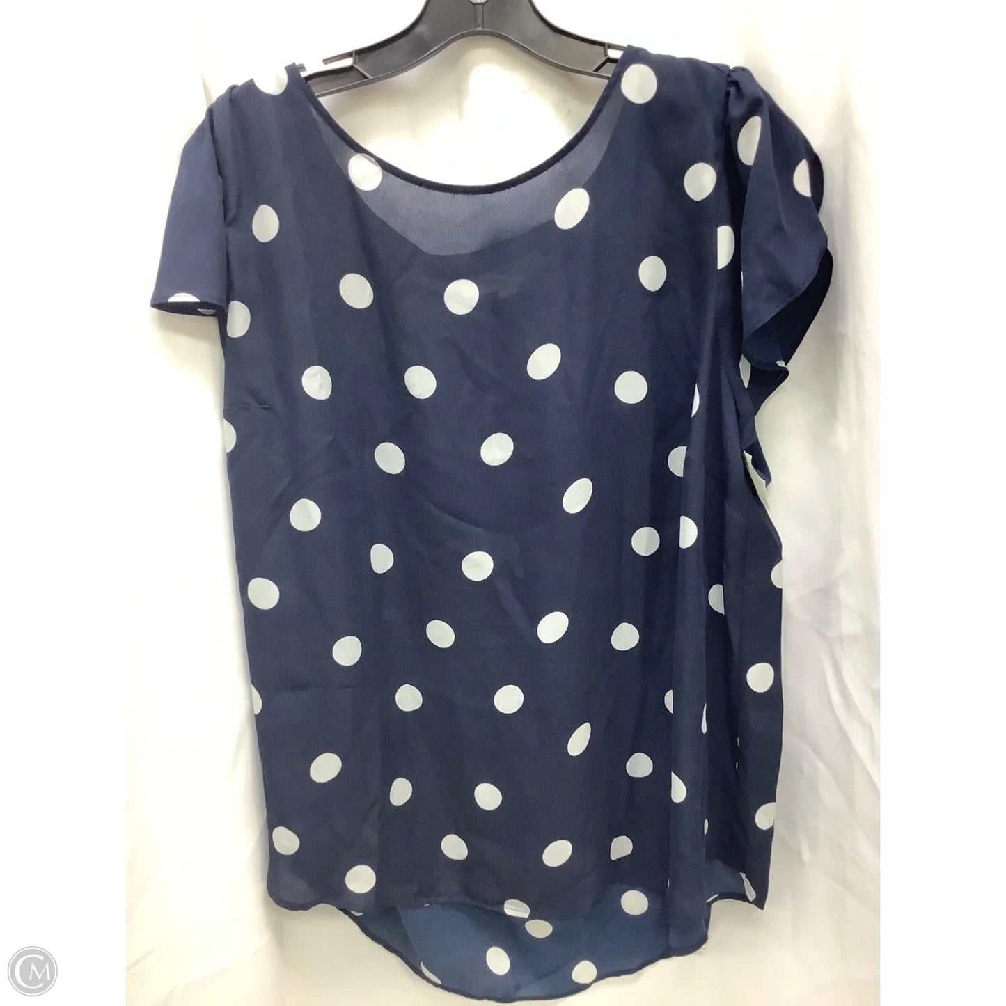 Top Short Sleeve By Loft In Polkadot Pattern, Size: 22