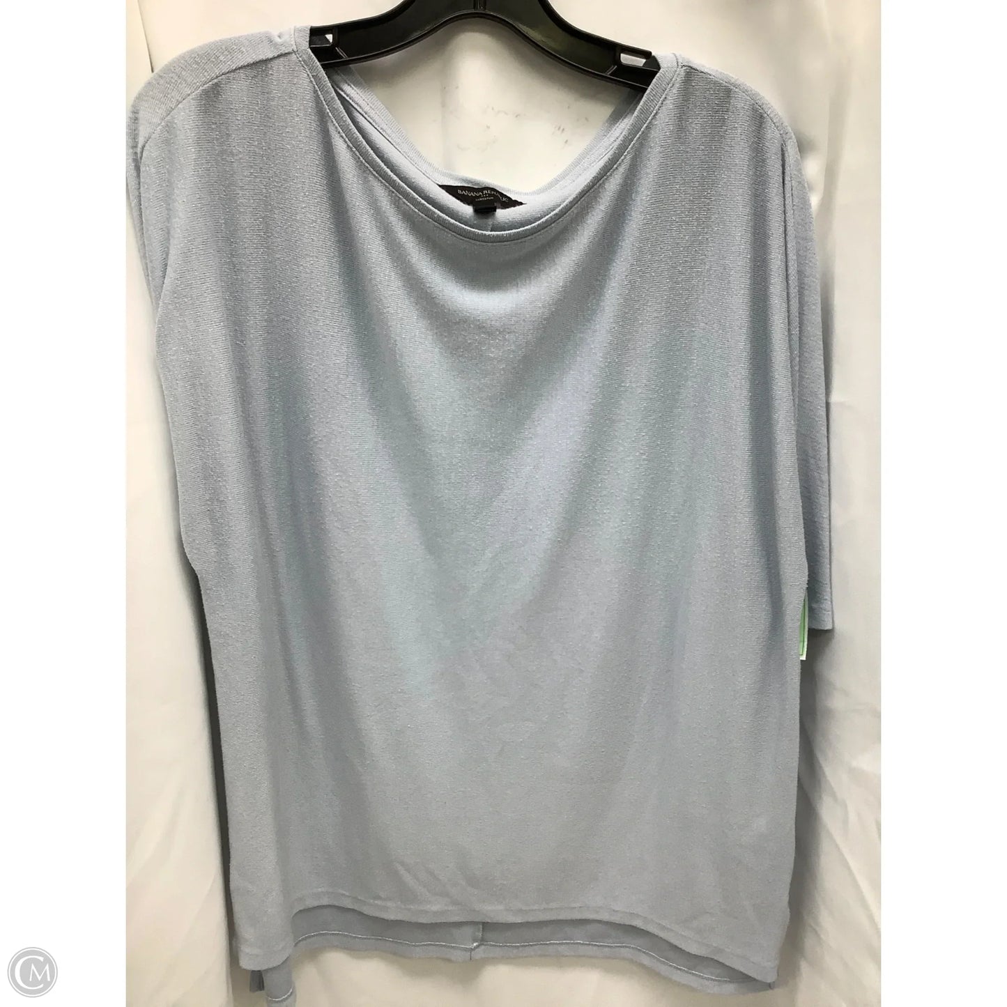 Top Short Sleeve By Banana Republic In Blue, Size: L