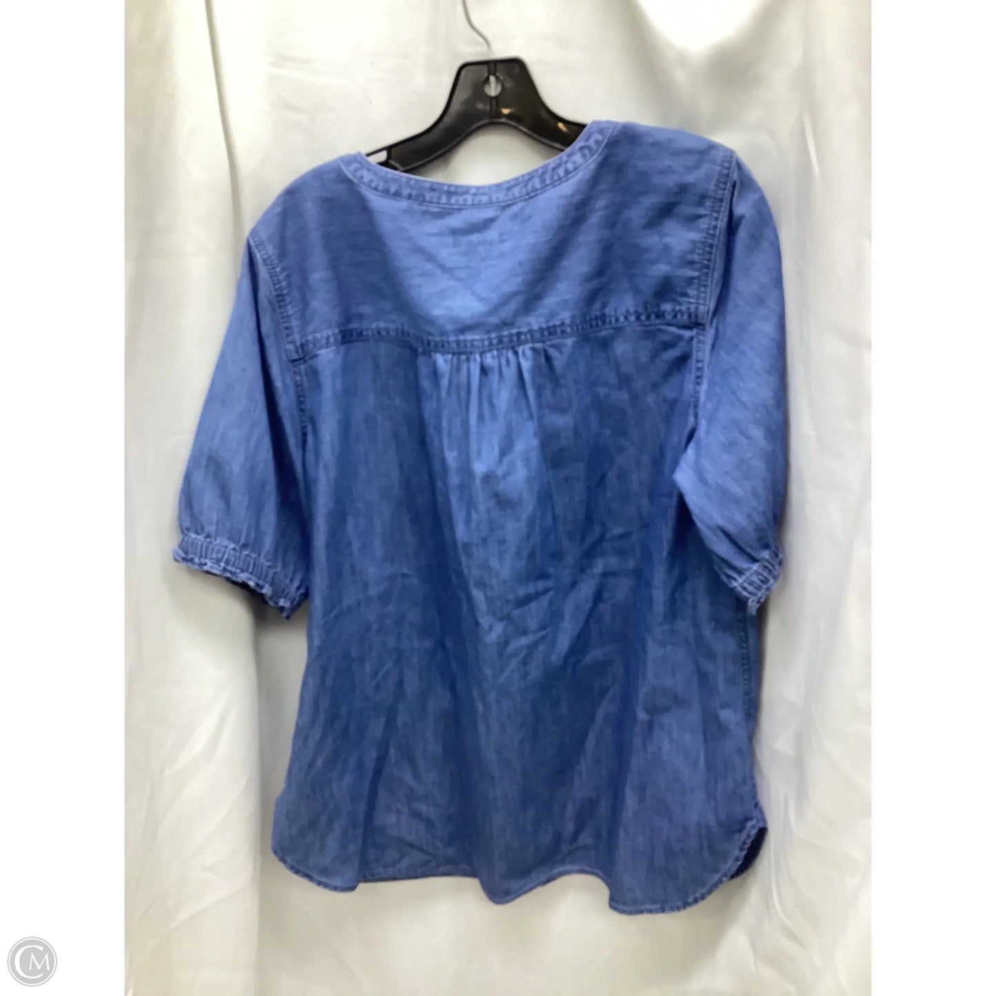 Top Short Sleeve By Talbots In Blue, Size: Xl