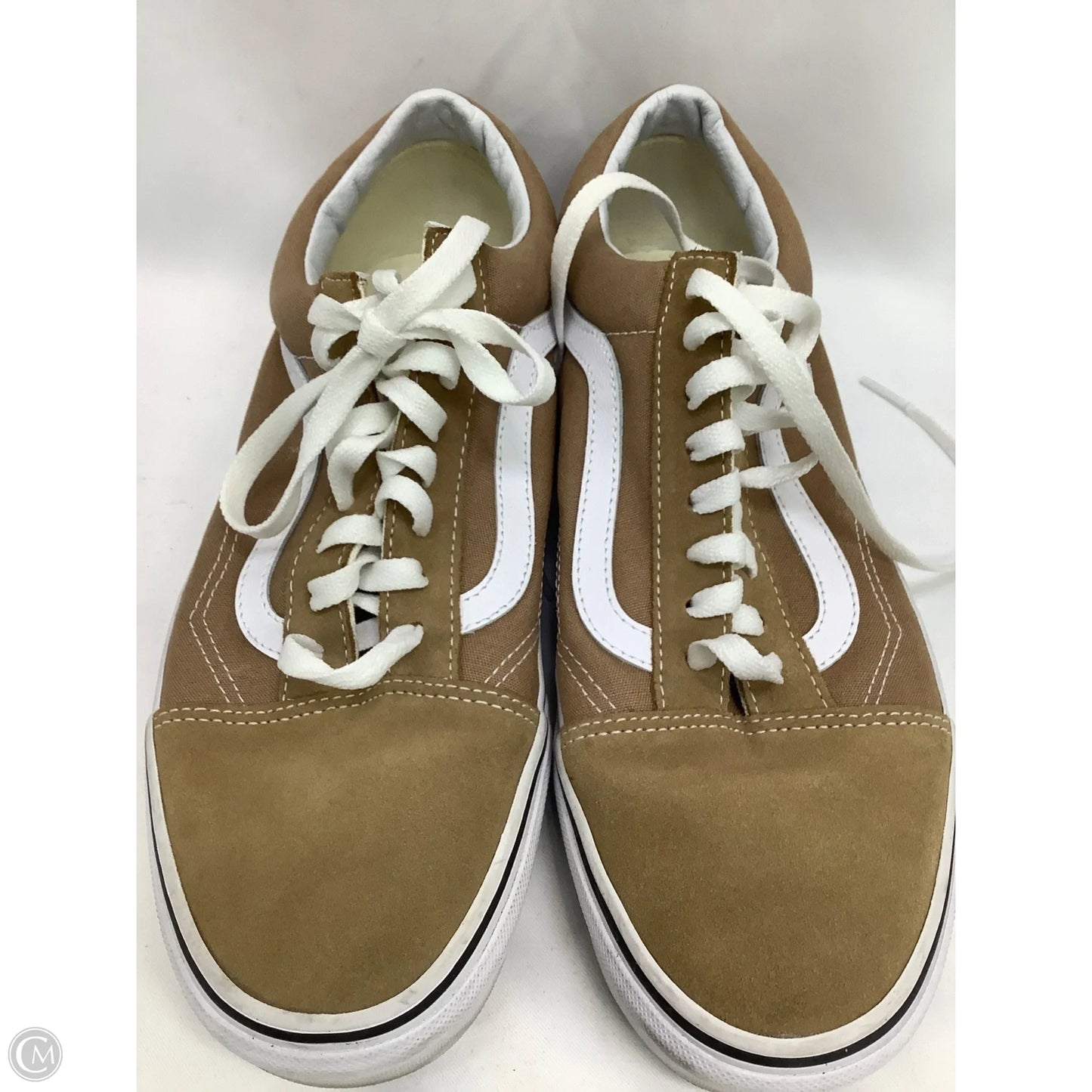 Shoes Flats By Vans In Beige, Size: 12
