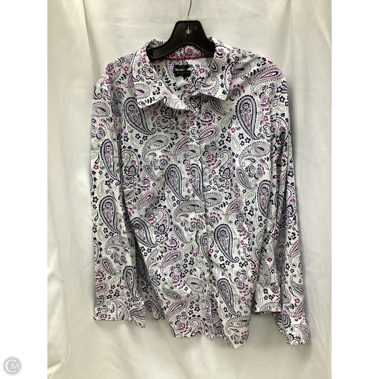 Top Long Sleeve By Talbots In Multi-colored, Size: 20