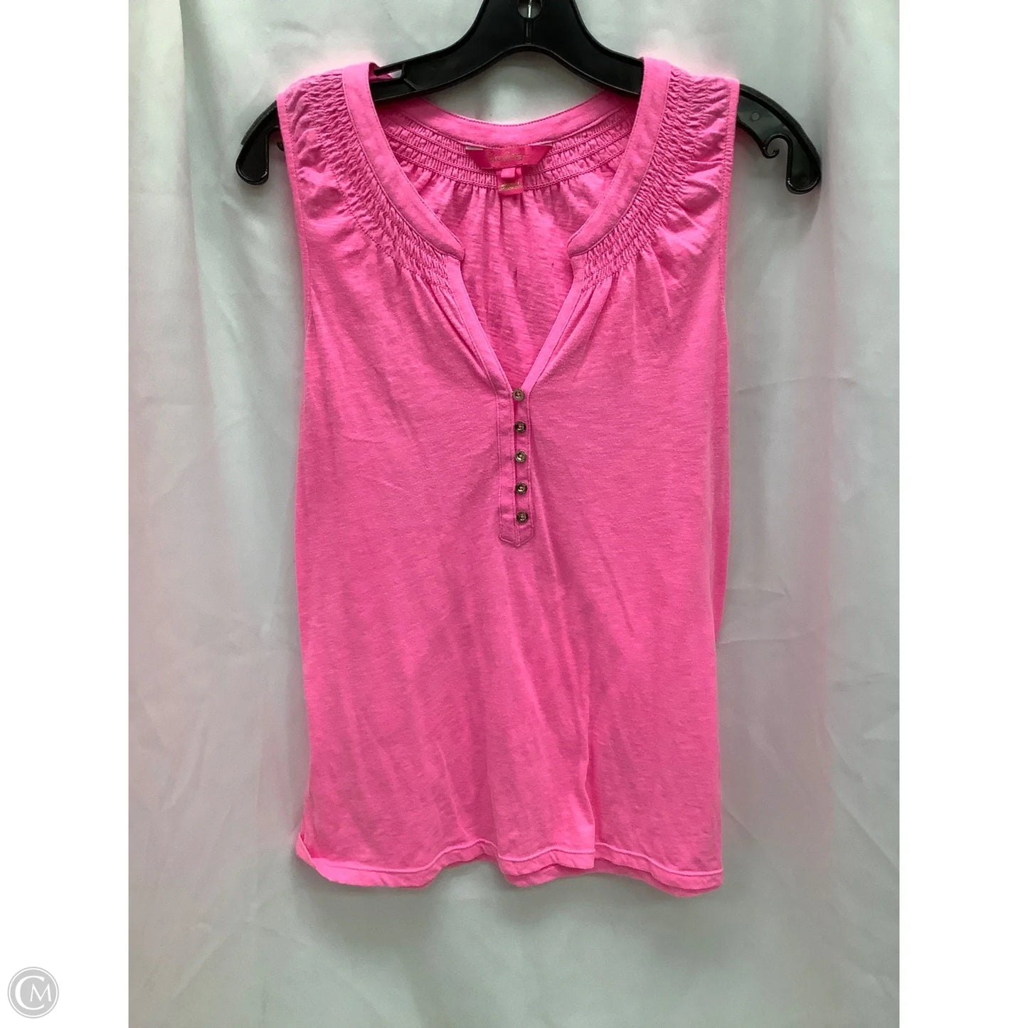Top Sleeveless Designer By Lilly Pulitzer In Pink, Size: L
