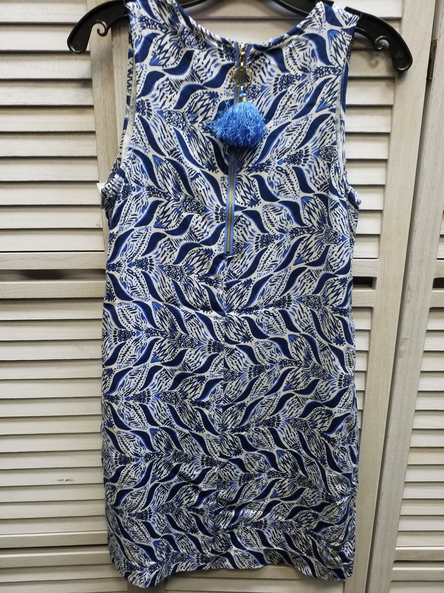 Blue Dress Casual Midi Lilly Pulitzer, Size 2