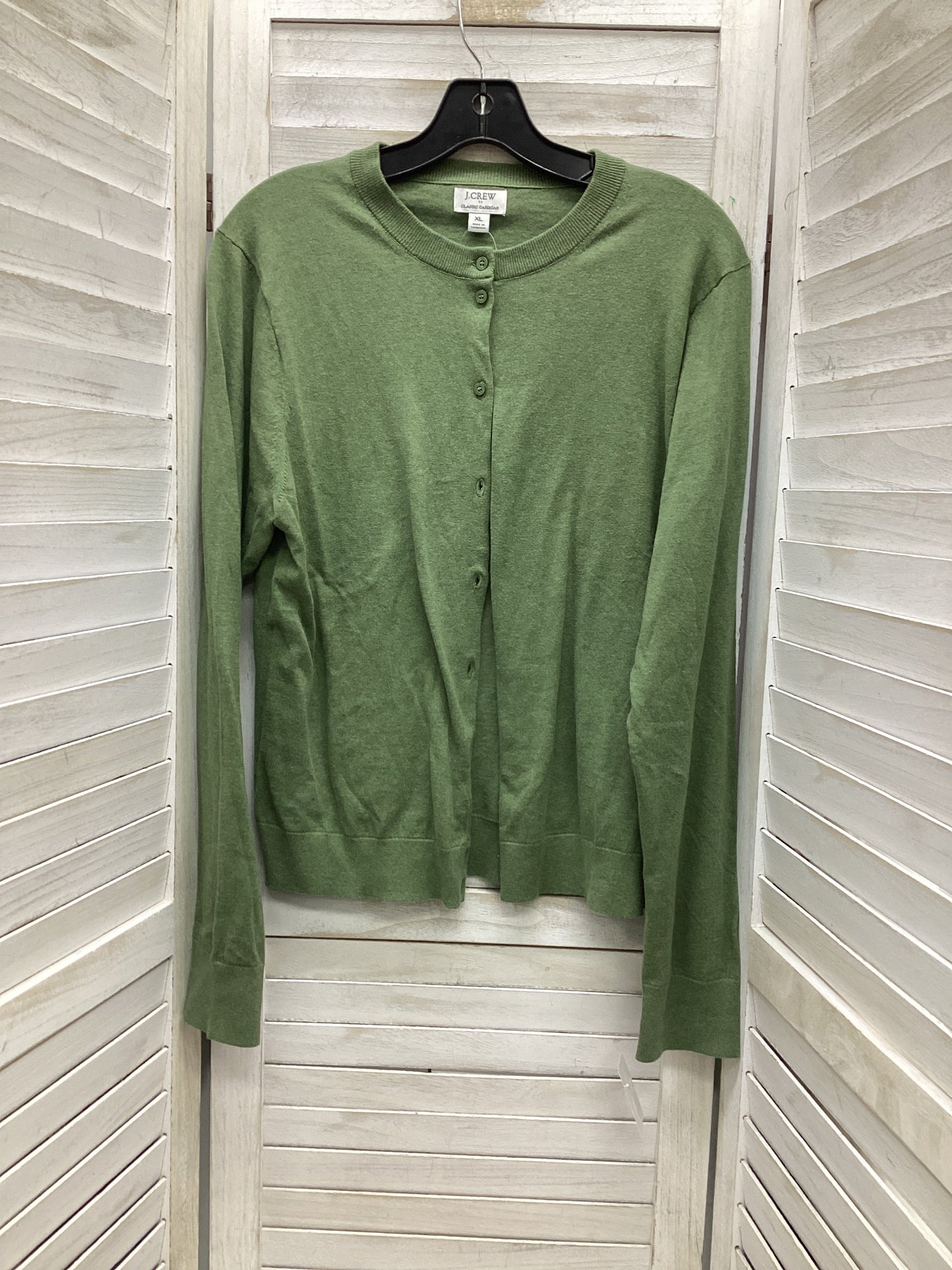 Cardigan By J. Crew In Green, Size: Xl