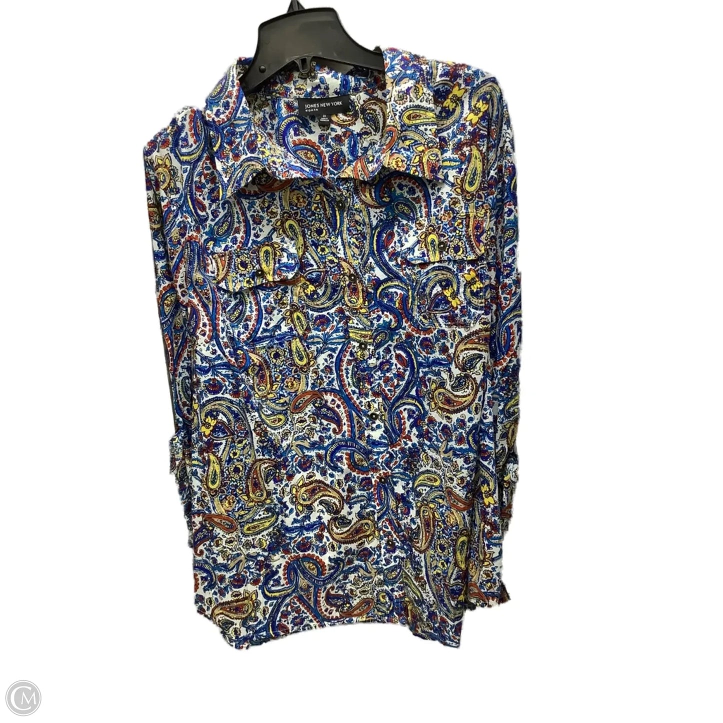 Blouse Long Sleeve By Jones New York In Paisley Print, Size: 3x