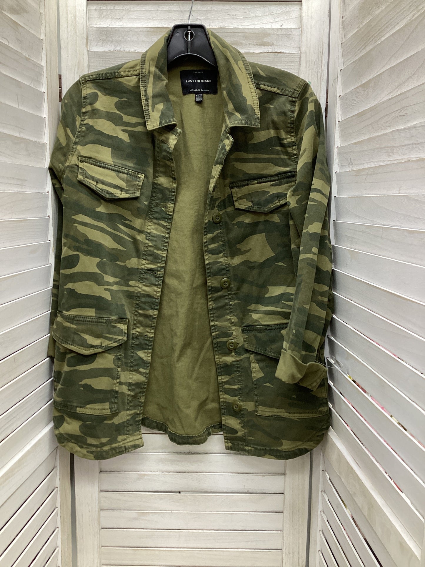 Jacket Other By Lucky Brand In Camouflage Print, Size: Xs