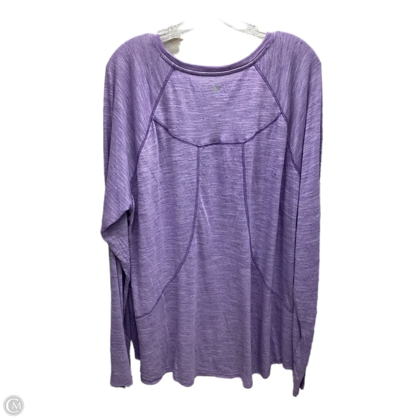 Athletic Top Long Sleeve Crewneck By Tek Gear In Purple, Size: 2x