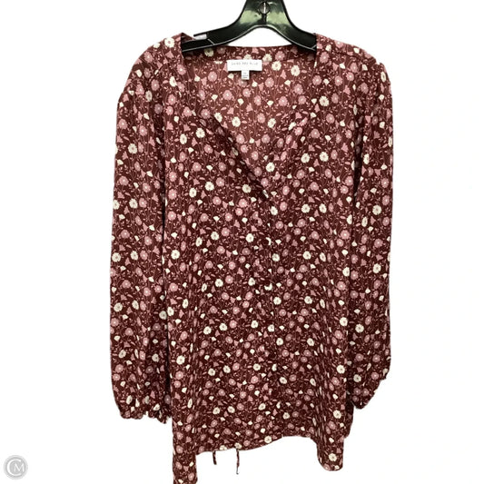 Top Long Sleeve By Skies Are Blue In Floral Print, Size: 3x