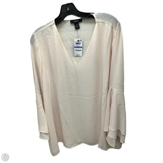 Top Long Sleeve By Alfani In Peach, Size: 18