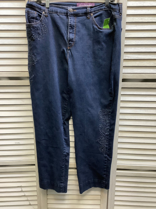 Blue Denim Jeans Skinny Gloria Vanderbilt, Size 16