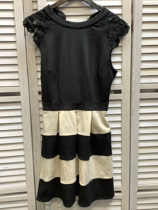 Black & Cream Dress Casual Midi Speechless, Size M