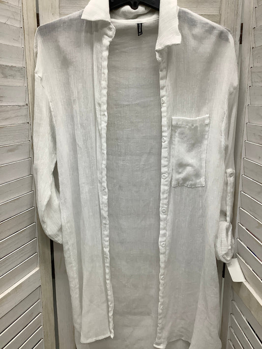 White Jacket Shirt Pretty Little Thing, Size 8