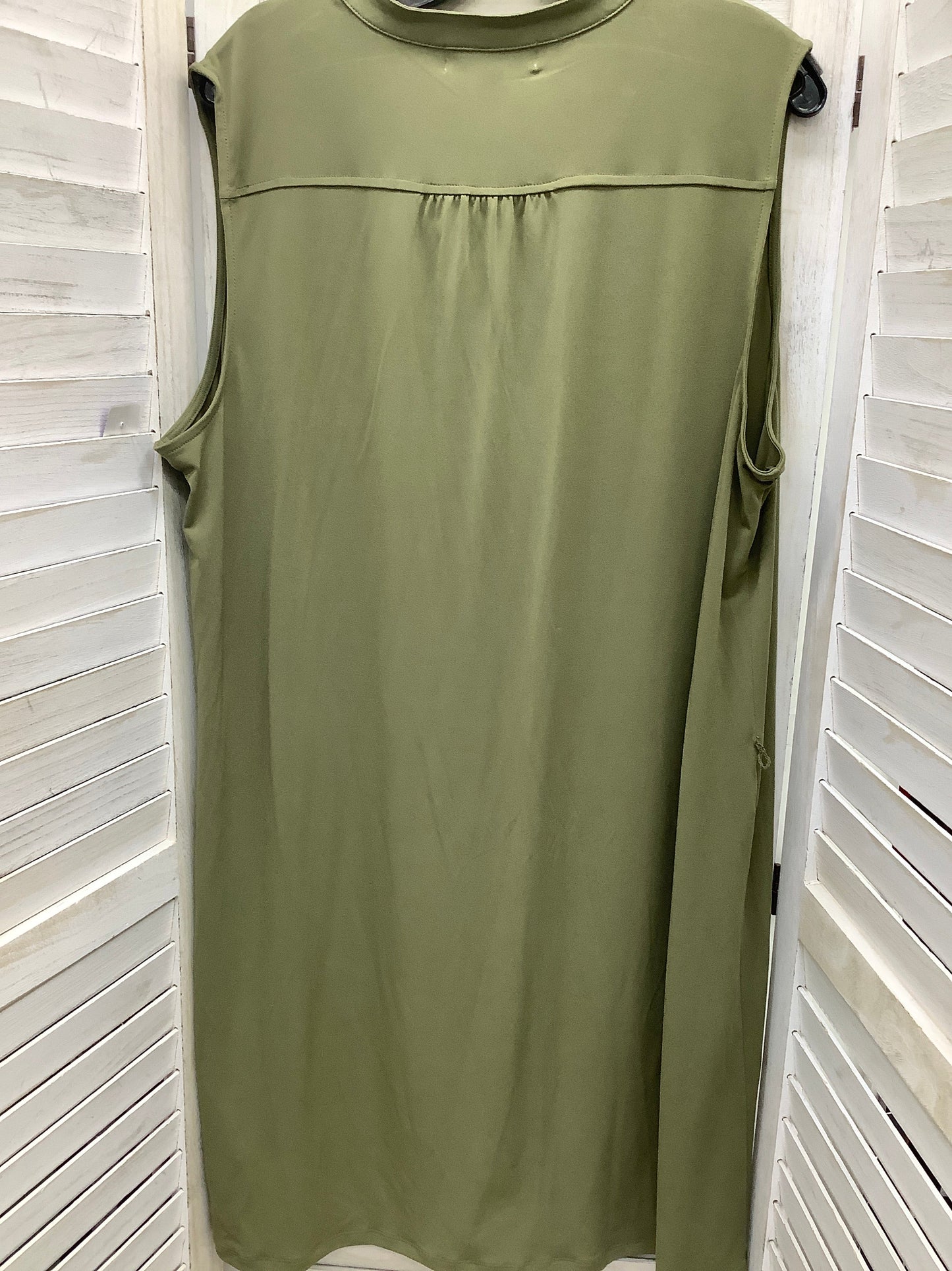 Green Dress Casual Midi Michael By Michael Kors, Size Xl