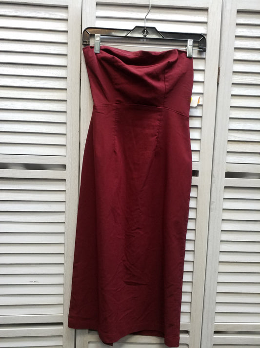 Red Dress Casual Midi Clothes Mentor, Size S