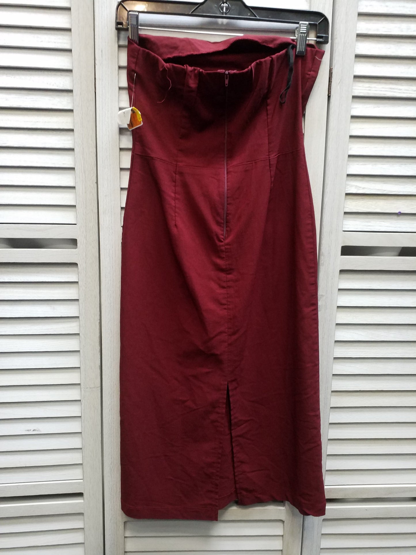 Red Dress Casual Midi Clothes Mentor, Size S